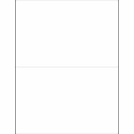BSC PREFERRED 8-1/2 x 5-1/2'' White Rectangle Laser Labels, 200PK S-5044